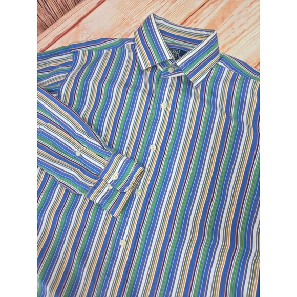 Polo Ralph Lauren Regent Classic Fit Striped Dress Shirt Medium - Picture 4 of 6